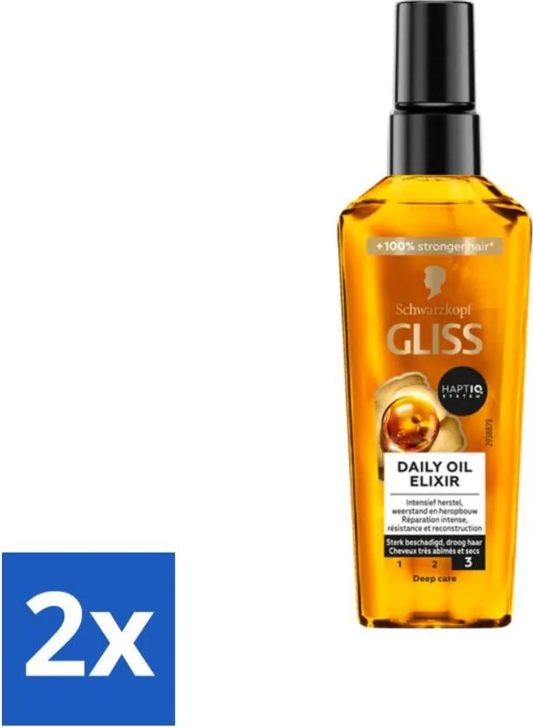 Stock Risparmio Gliss Riparazione Capelli - Elisir d'Olio 2x75ml