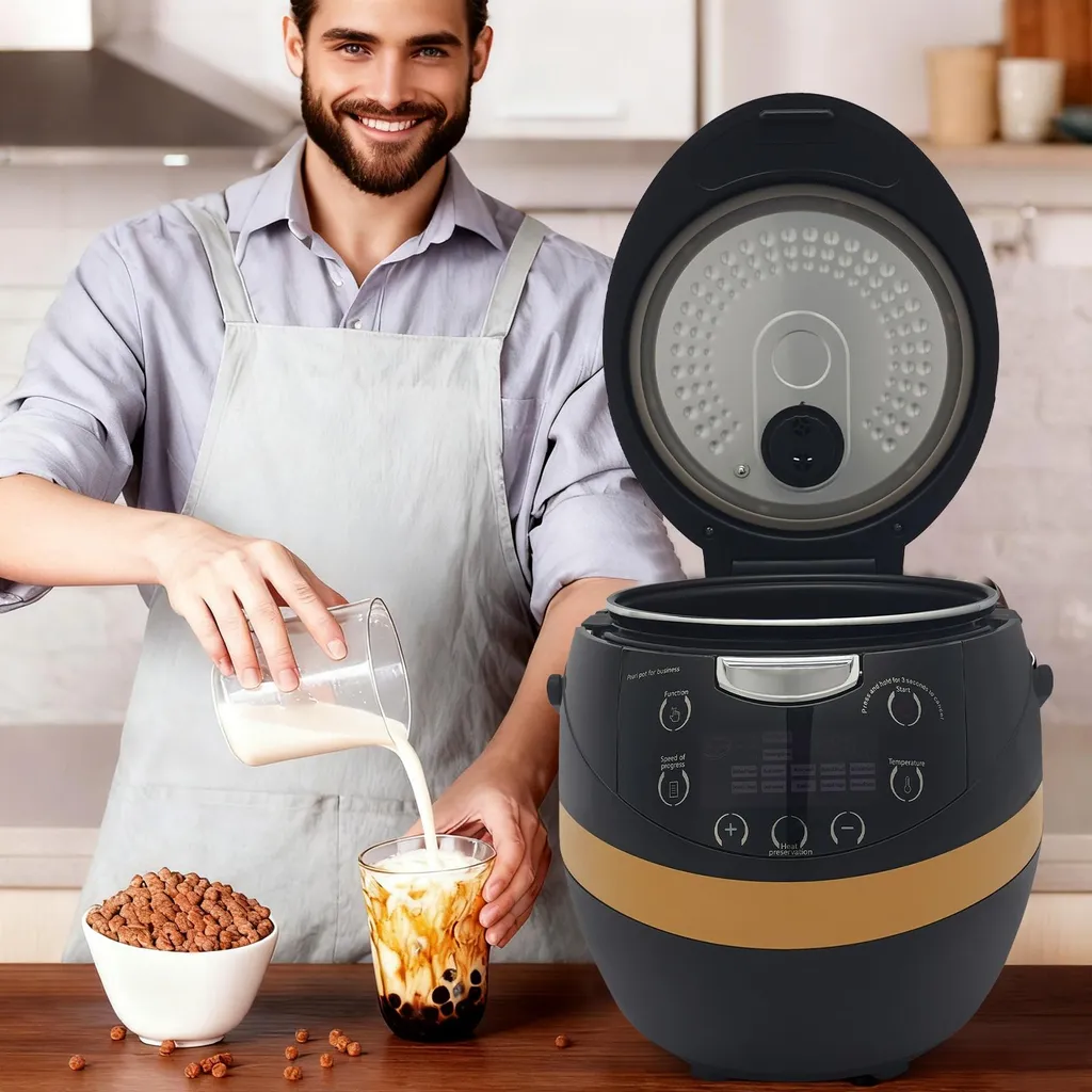Machine à Bubble Tea automatique 8L 1200W pour perles de tapioca
