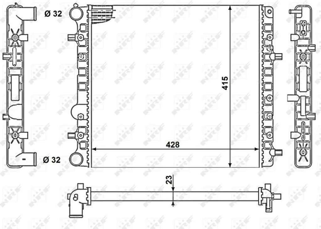 Radiateur Moteur pour Fox (5Z) NRF 50140 - Solution de Remplacement
