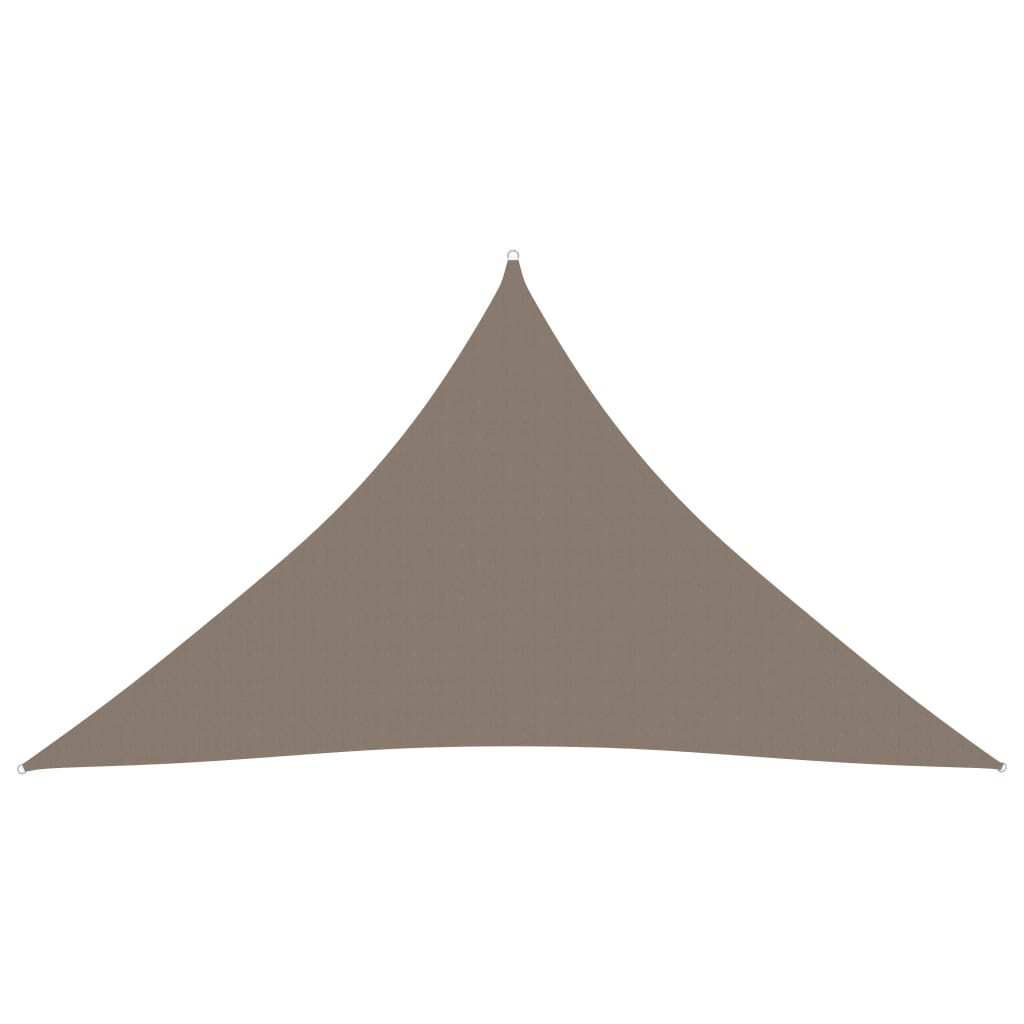 Sonnensegel Oxford-Gewebe Dreieckig 3,5x3,5x4,9 m Taupe