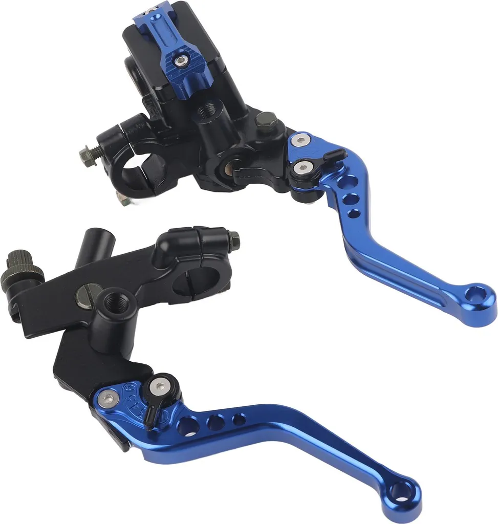 Kit maître-cylindre de frein moto universel 22mm avec réservoir bleu