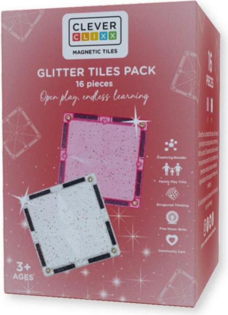 Magnetische bouwset met glanzende blokjes, Cleverclixx Productafbeelding 