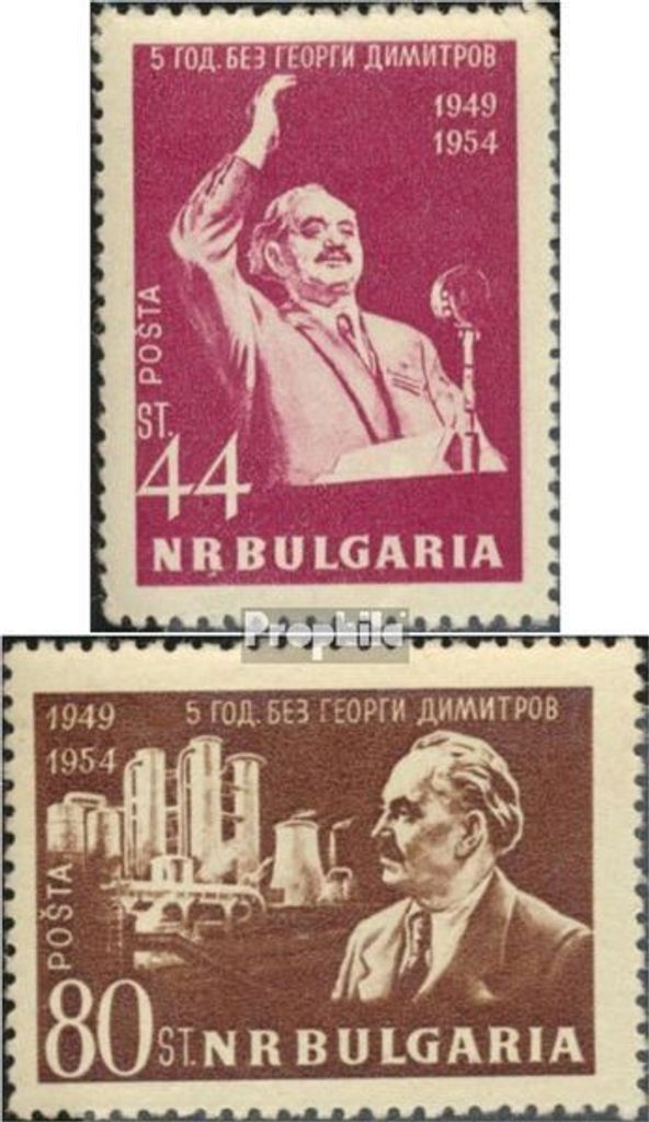 Briefmarken Bulgarien 1954 Mi 916-917 (kompl.Ausg.) postfrisch Georgi Dimitrov