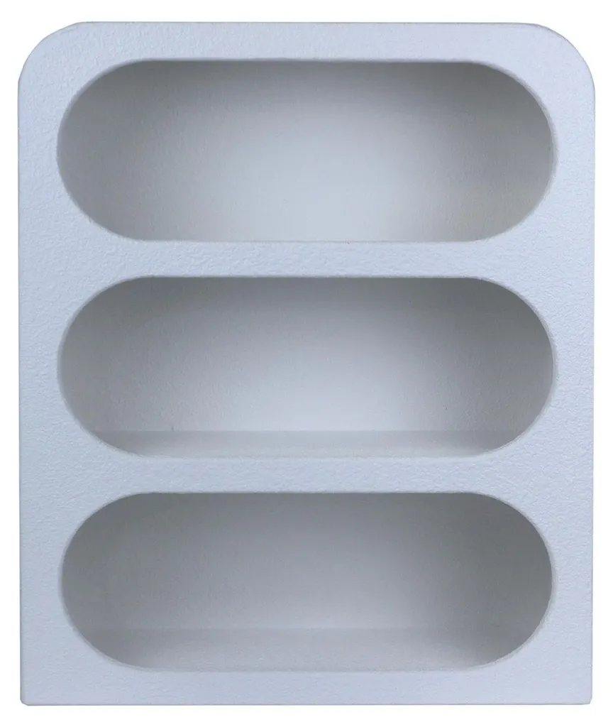 Petite bibliothèque murale suspendue blanche pour salon et chambre 50cm