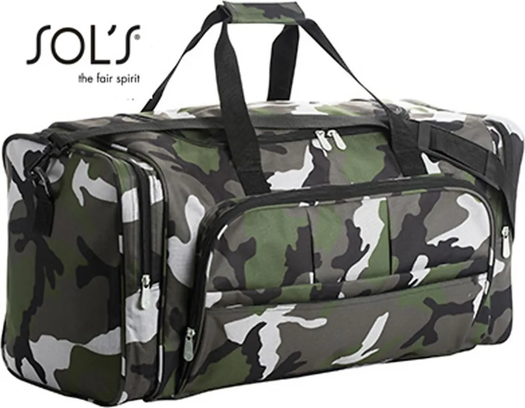 Borsone Militare Camo SOL'S 70900 - Borsa da Viaggio 48L Resistente