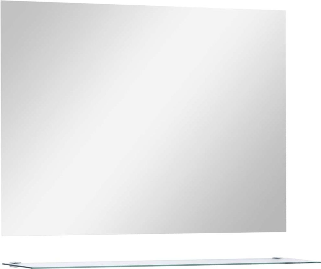 vidaXL Wandspiegel mit Regal 80×60 cm Hartglas Produktbild 