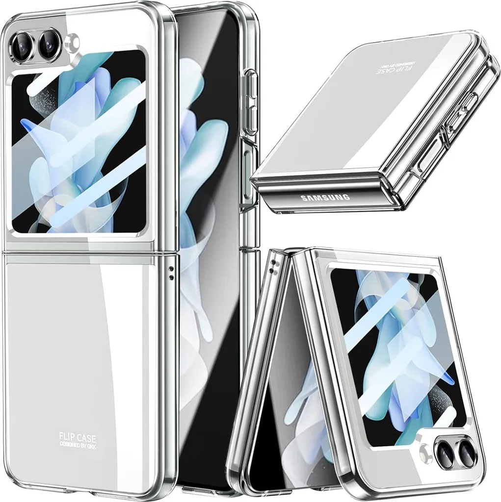 Custodia Trasparente Samsung Z Flip 6 / 7 FE con Vetro 9H Integrato