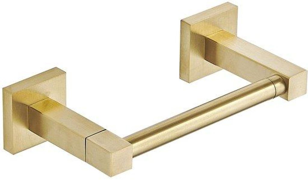 Drehbarer, quadratischer, moderner, goldfarbener Stahlwandtoilettischhalter