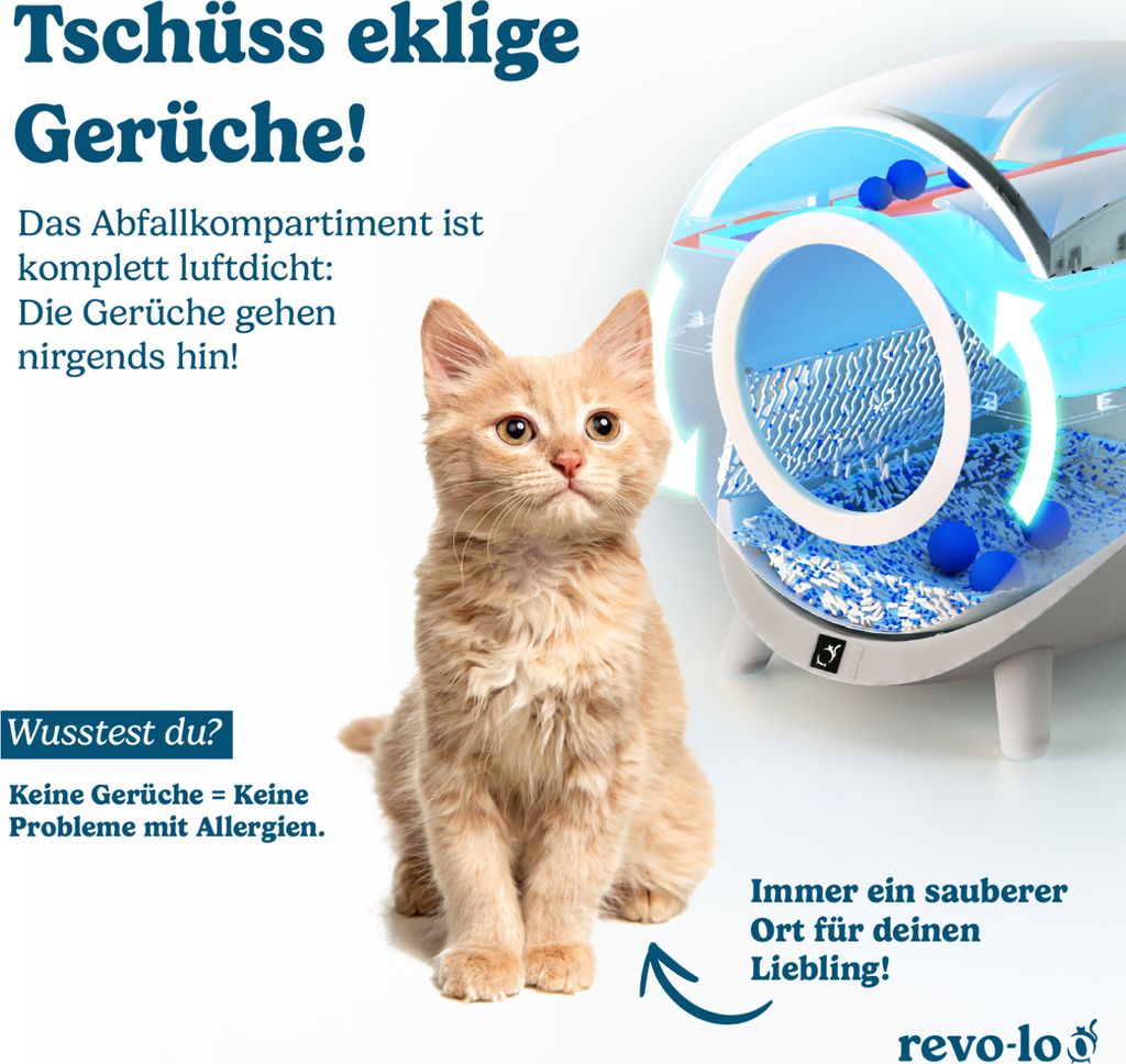 Revo-loo One - Automatische Selbstreinigende Katzentoilette Produktbild 4