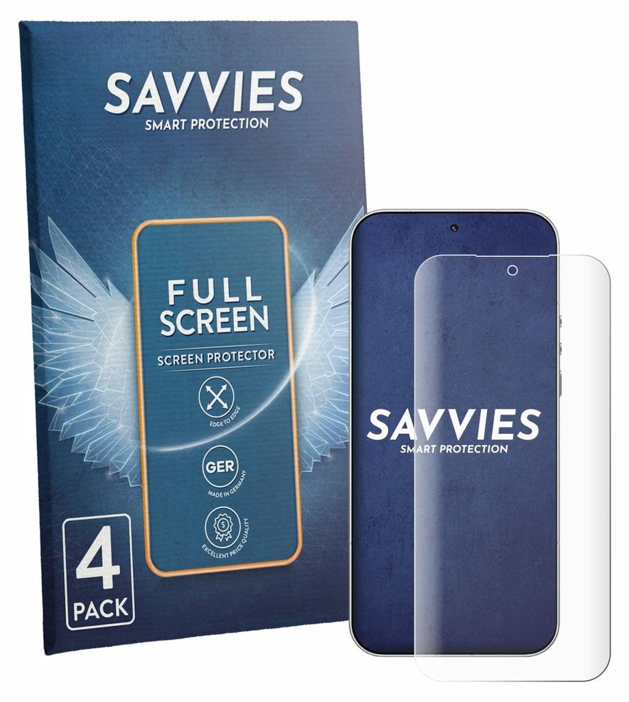 4x Savvies Fullscreen Schutzfolie für Xiaomi Leica Leitzphone Displayschutz Folie Fullcover Klar Transparent