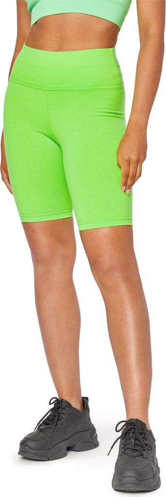 Bellivalini Neon Leggings Damen High Waist Kurz, Knallige Hosen Damen BLV50-299 (Neon Grün, S)