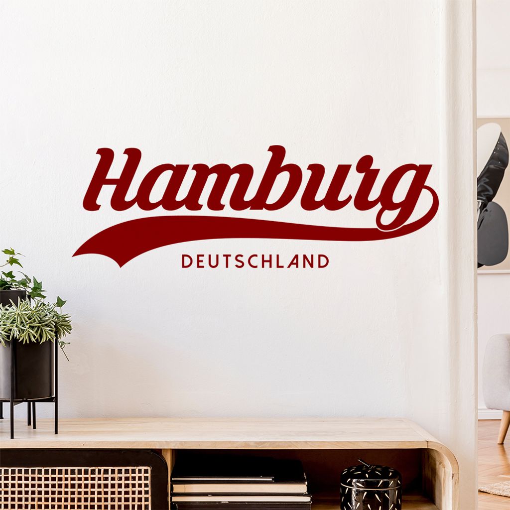 Hamburg Deutschland Wandtattoo Wandaufkleber Wall Sticker - Dekoration, Küche, Wohnzimmer, Schlafzimmer, Badezimmer