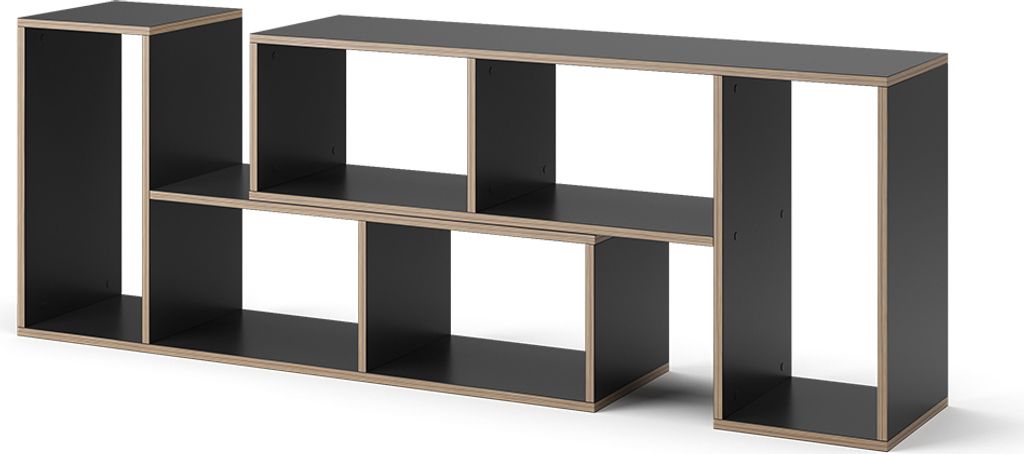 Bibliothèque Vicco Tetrix Anthracite 112.8x56.4cm Lot de 2, Image du produit 