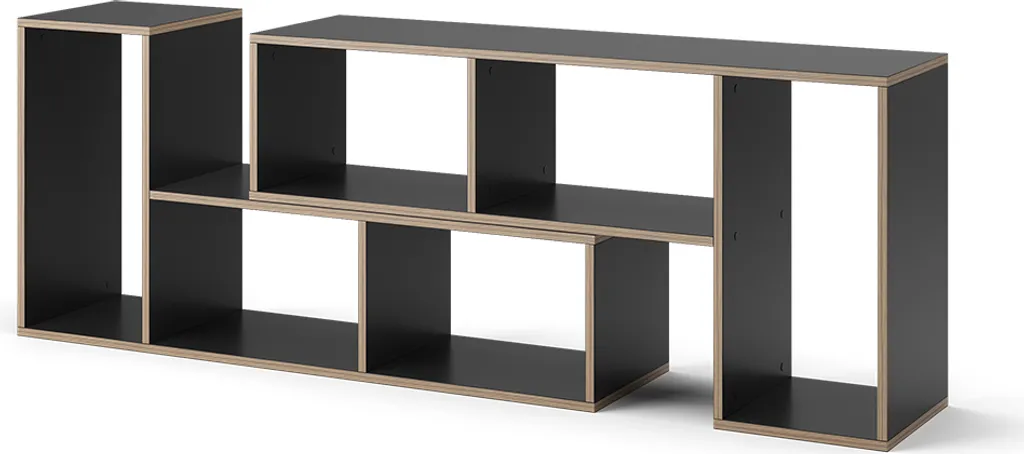 Étagère de rangement Vicco Tetrix Anthracite 112x56 cm en lot de 2 pièces