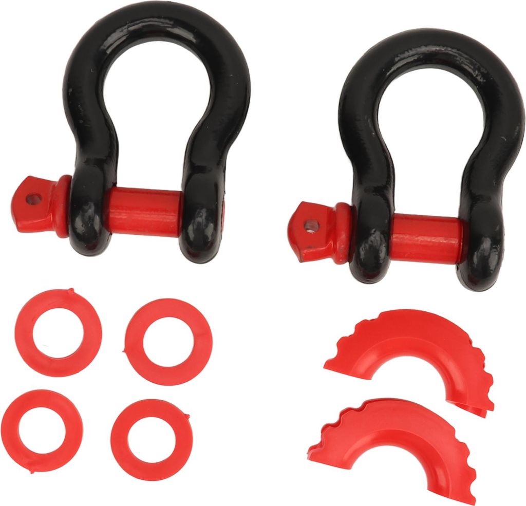 2 Stück D-Ring-Schäkel, 4,75 t Nenngewicht, 19 t Bruchlast, robuster, robuster Anhängerkupplungs-Ankerschäkel für Anhängerwinde im Gelände