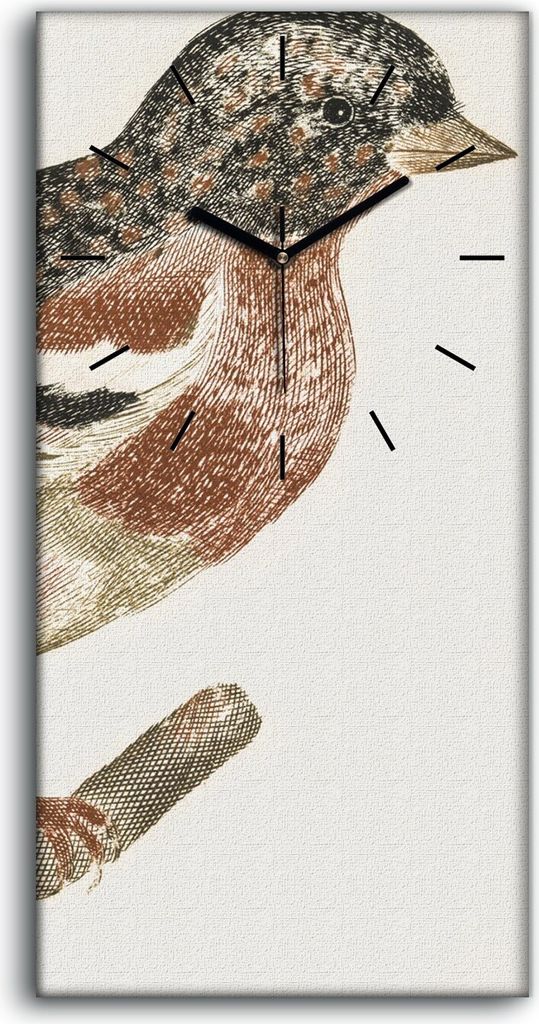 Wanduhr Bürouhr Leinwand Bild Geräuschlos 30x60 Zeichnung Produktbild 