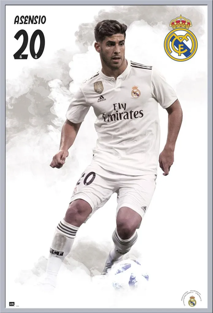 Poster Real Madrid Asensio Encadré Shinsuke : Protection et Style Pro