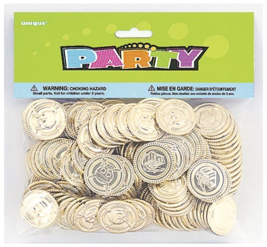 Goldmünzen Spielgeld - Piratenschatz | 144 Stück Produktbild 
