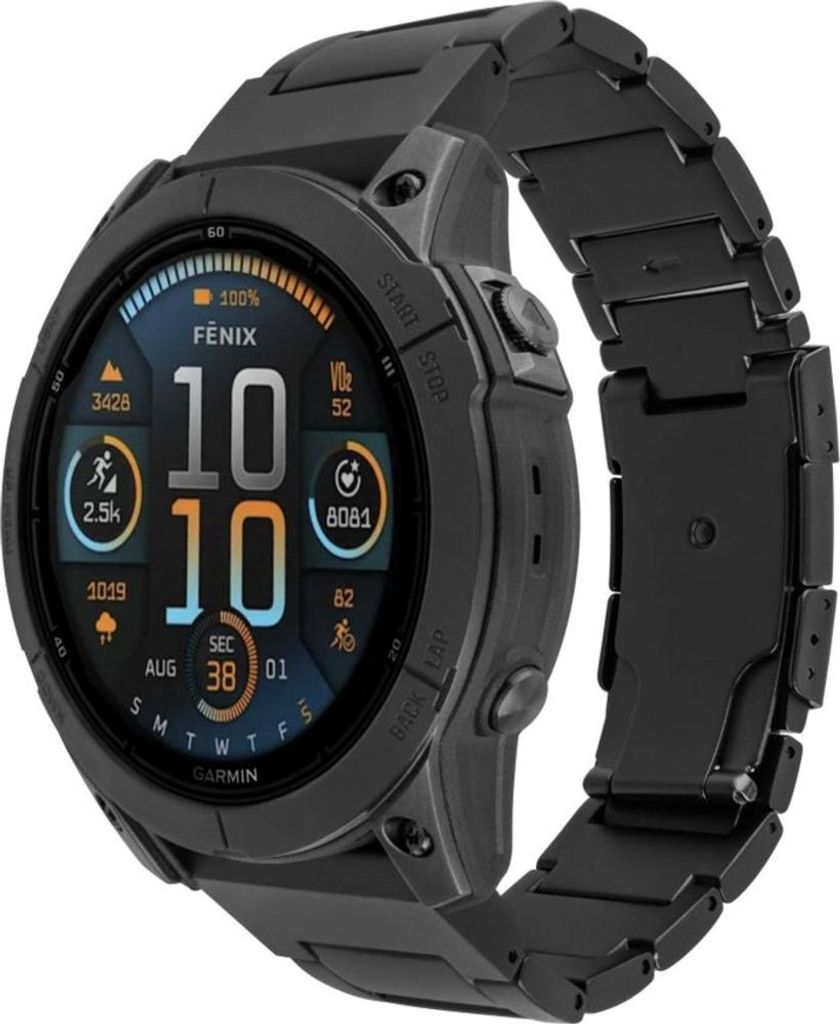 FIXED Titanium Strap, Gurt, Smartwatch, Schwarz, Garmin, Produktbild 