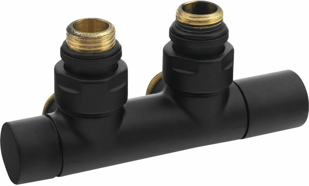 Kit vanne radiateur 50mm noir mat : finissez vos fuites et tuyaux laids