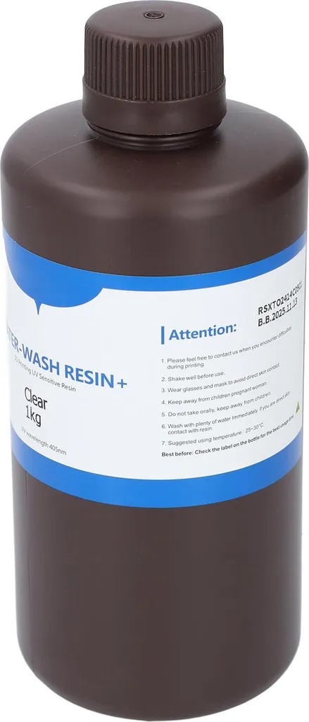 Résine 3D lavable à l'eau castable haute résolution 80 Shore 1kg