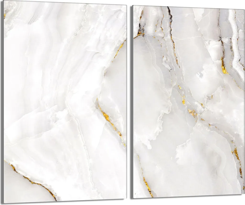 Piastre copriforno 2 pezzi 30x52 Copriforno in ceramica vetro, marmo avorio