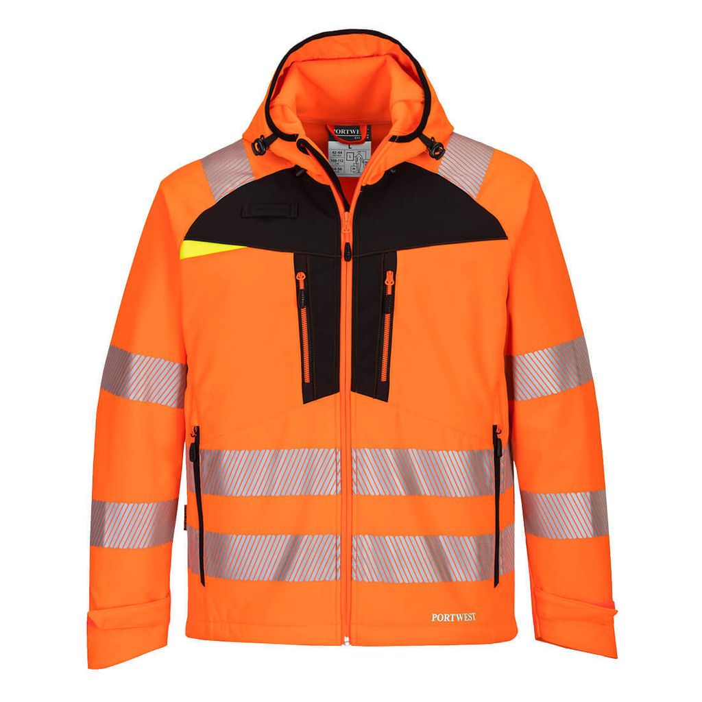 Portwest DX475 DX4 Warnschutz-Softshelljacke Orange/Black Gr. XXL