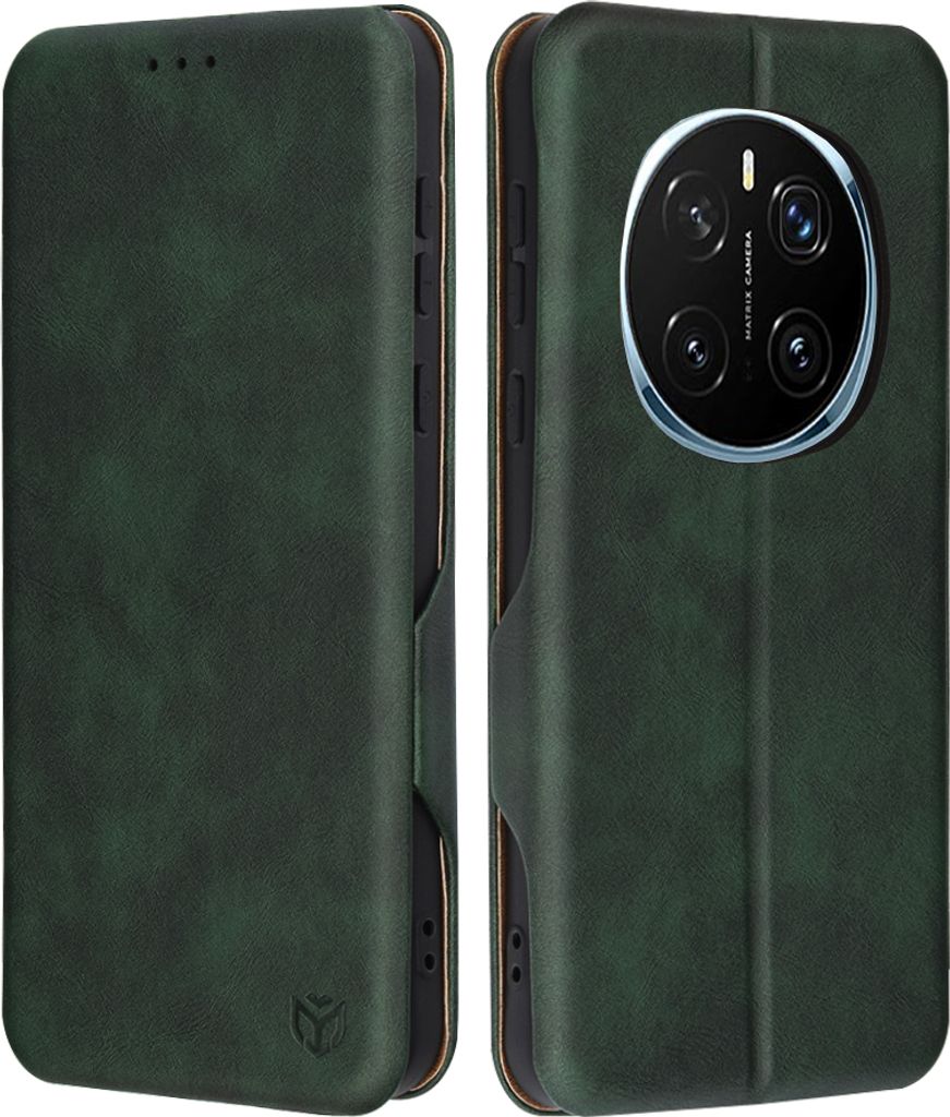 Techsuit Safe+ Book Wallet Klapphülle für HONOR Magic7 Pro - Dunkelgrün