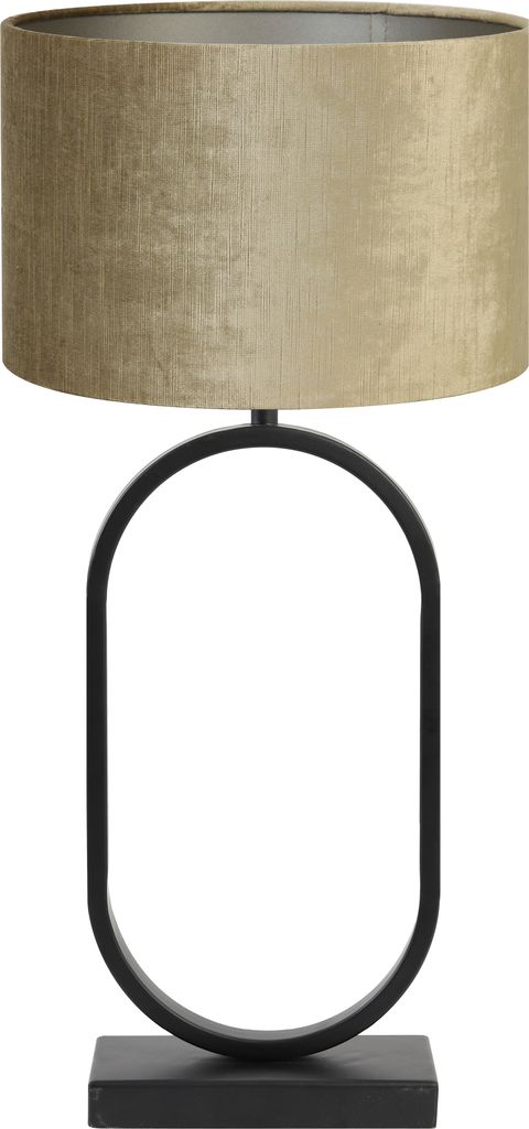 Light & Living - Tischlampe Jamiri/Gemstone - Schwarz/Bronze - Ø30x67cm Tischlampe - Nachttischlampe, Wohnzimmer, Schlafzimmer