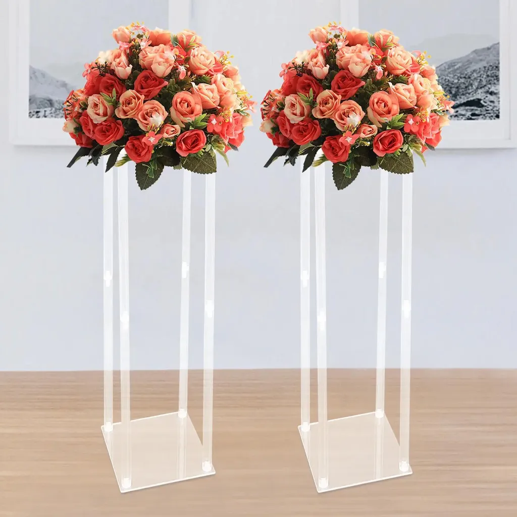 Support de fleurs pour réception et centre de table de mariage chic