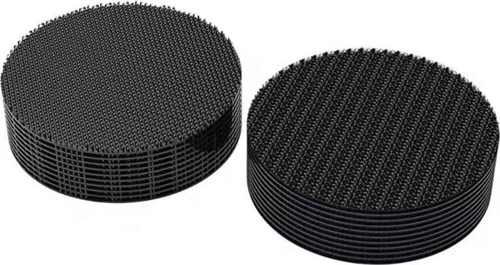 INF Schwarze Selbstklebende Klettpunkte - 50mm Runde Klettverschlüsse, 20 Paare