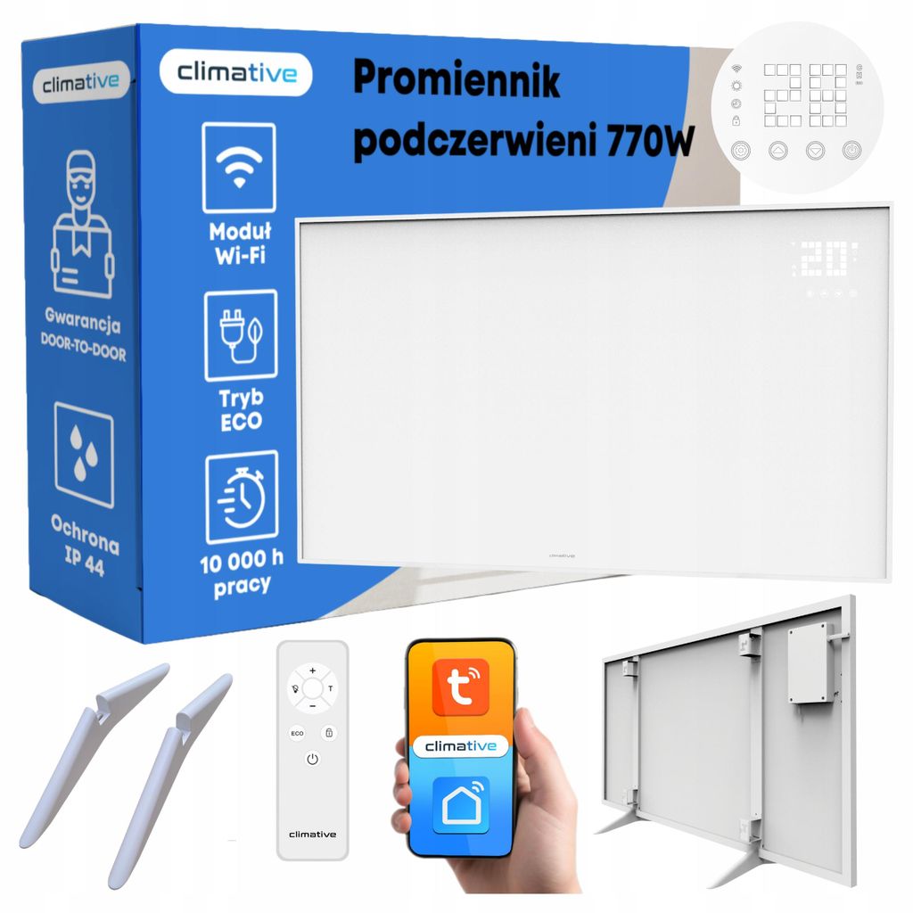 Grzejnik elektryczny na podczerwień promiennik Climative Zdjęcie produktu 