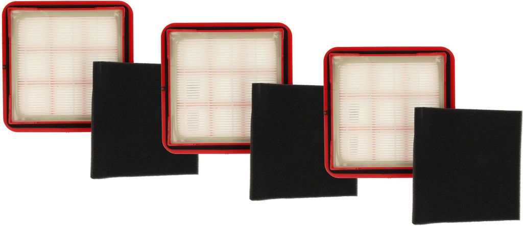 vhbw 3x Schaumstoff-Filter, 3x Motorschutz-Filter kompatibel mit Grundig VCC 3170 L, GMS 3600, VCC 3870 A Staubsauger