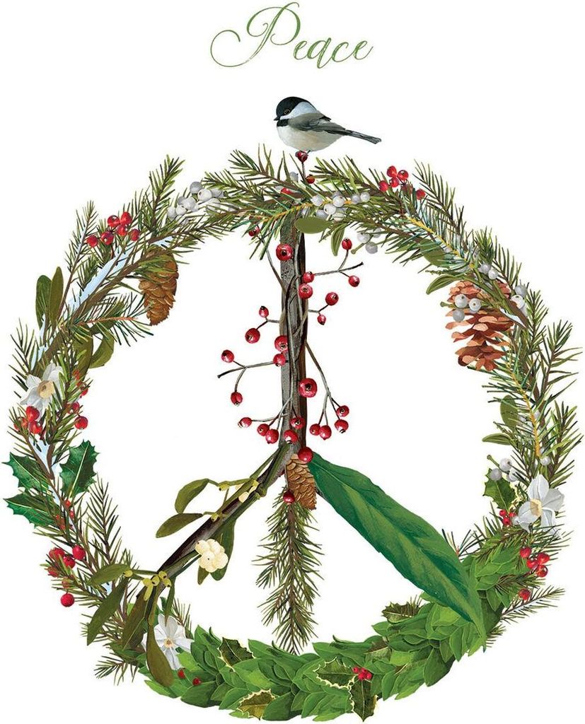 Servietten 33x33 cm - Peace on Earth Napkin