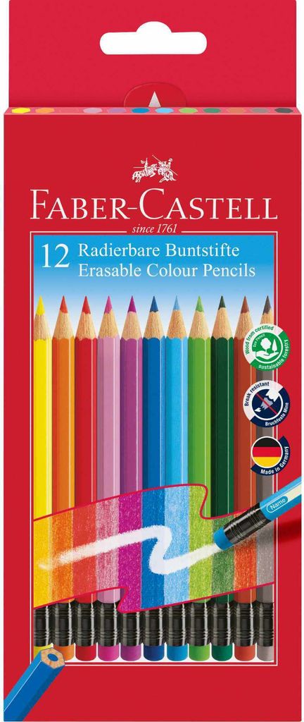 FABER-CASTELL Buntstift radierbar 12er Kartonetui Obrázok produktu 