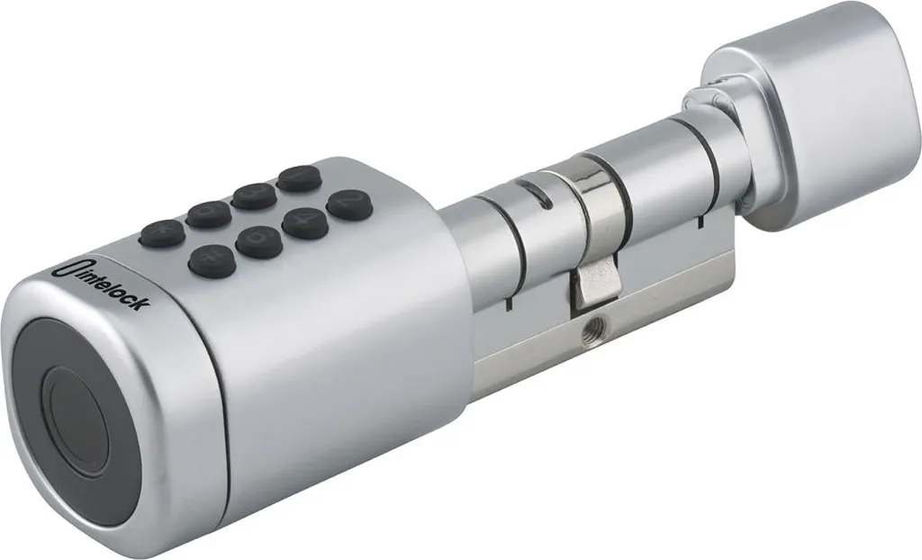 Serrure connectée Intelock STUDY cylindre électronique argent réglable
