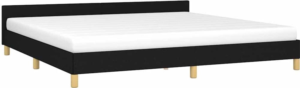 vidaXL Rám postele bez matrace černý 200x200 cm látka Obrázek produktu 