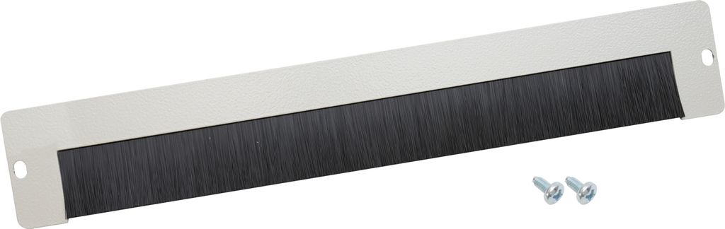 HMF 66429-07 Kabeldurchführung mit Bürsteneinsatz für 19 Zoll Serverschrank, außen, Lichtgrau