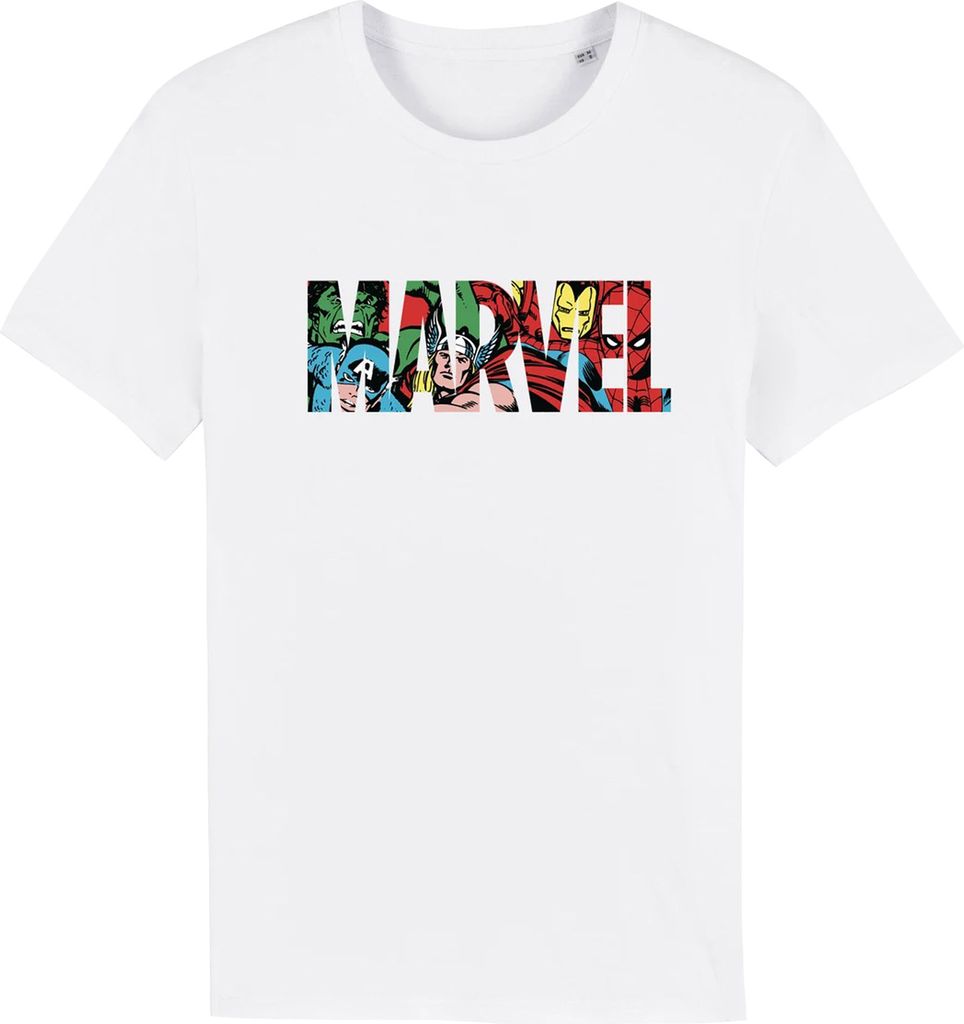 Marvel - T-Shirt für Herren/Damen Uni BI147 (L) (Weiß/Rot/Grün)
