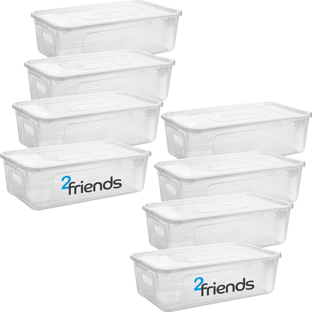Stapelbare Aufbewahrungsboxen 8er Set mit Deckel, 11L, Produktbild 