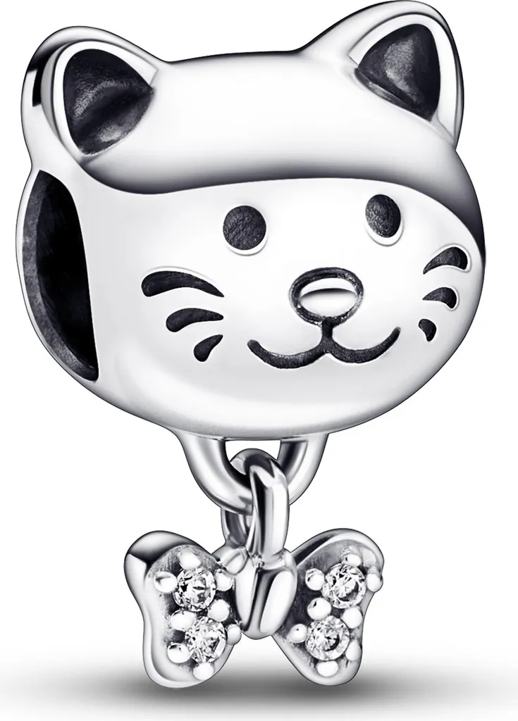 Charm Pandora Chatton avec Nœud Mod. GATTINO CON FIOCCO en Argent 925