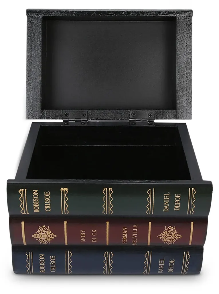Boîte de Rangement en Forme de Faux Livre Vintage et Coffret à Bijoux