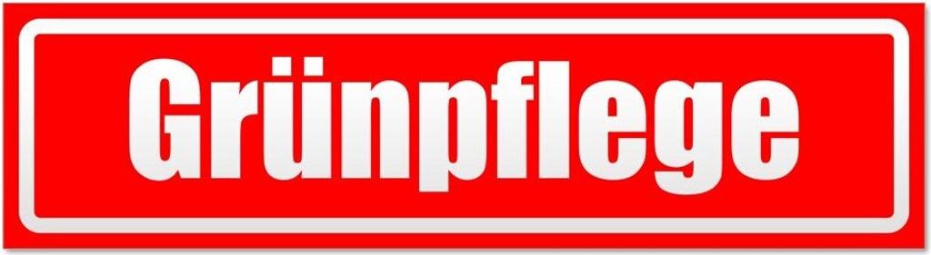 Kiwistar Grünpflege invertiert Magnetschild Schild magnetisch - 20cm Rot - Magnetfolie für Auto PKW Kfz