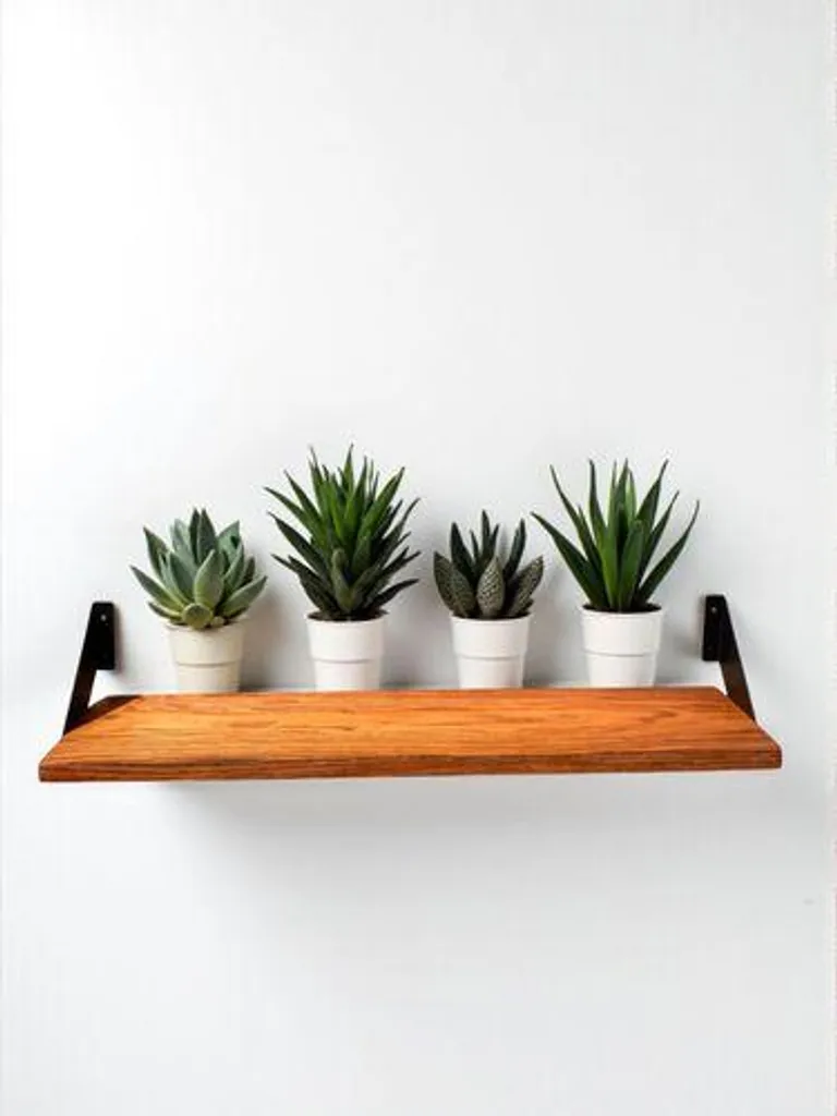 Scaffale in Legno Massiccio Rovere 30cm - Finitura Olio Teak