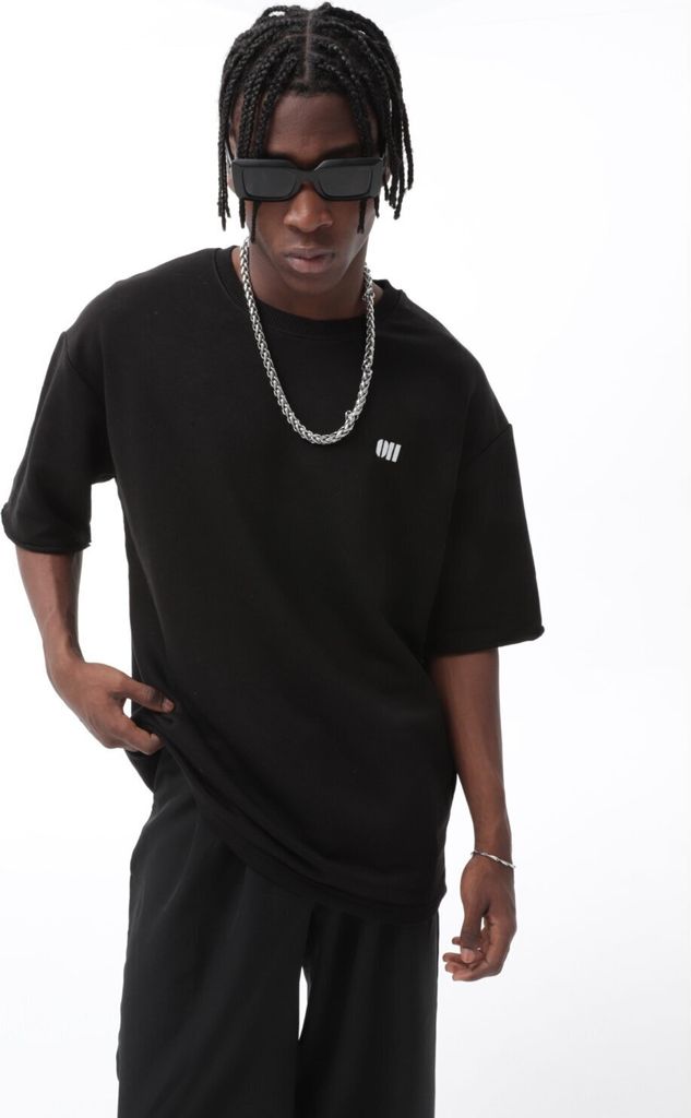 T-Shirt Oversize Basic M Schwarz