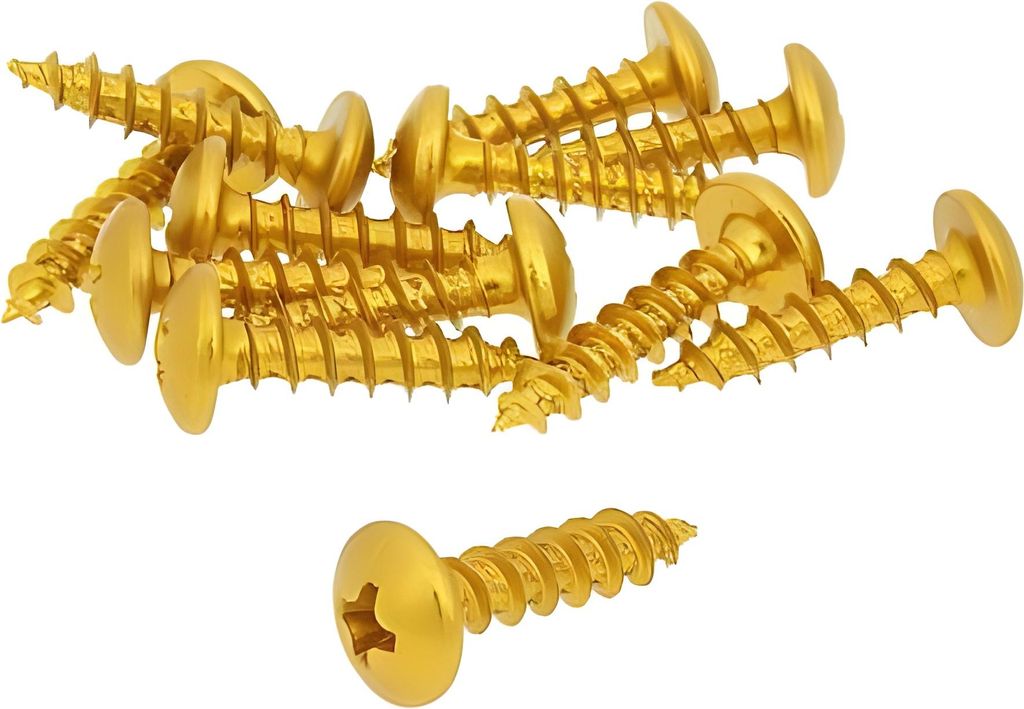 Schraubensatz 12 Stück Verkleidung gold - 5x20