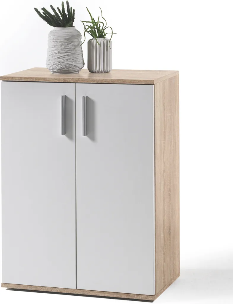 Mobile Contenitore BOBBY 1 Bianco e Rovere - Ideale per Camerette
