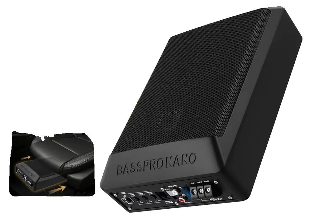 Subwoofer Extra Plat 600W RMS avec Basses Profondes 20Hz pour Habitacle
