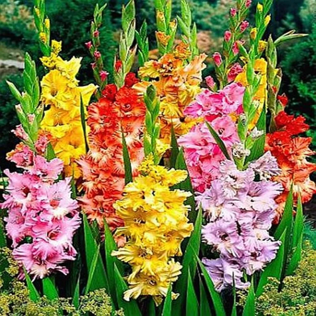 Bulbes de glaïeuls ondulés pour bouquets champêtres lot de 100 unités