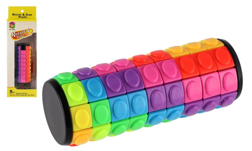 Puzzle-Zylinder/Turm aus farbigem Kunststoff 11cm Produktbild 